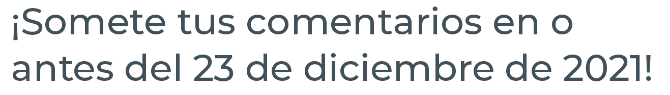 Somete tus comentarios