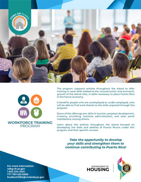 Workforce Training Program - CDBG-DR/MIT Recovery Funds