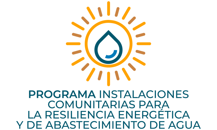 Logo de Programa de Instalaciones Comunitarias para la Resiliencia Energética y de Abastecimiento de Agua