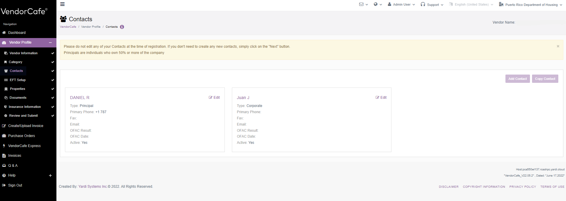 Seccion de Finanzas Contactos 1