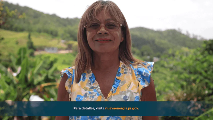 Imagen de Yolanda Burgos beneficiaria del programa nueva energia