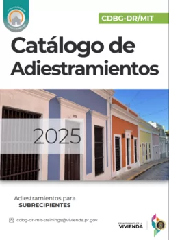 Catálogo de Adiestramientos para los Subrecipientes 4 Catalogo de Adiestramientos 2025